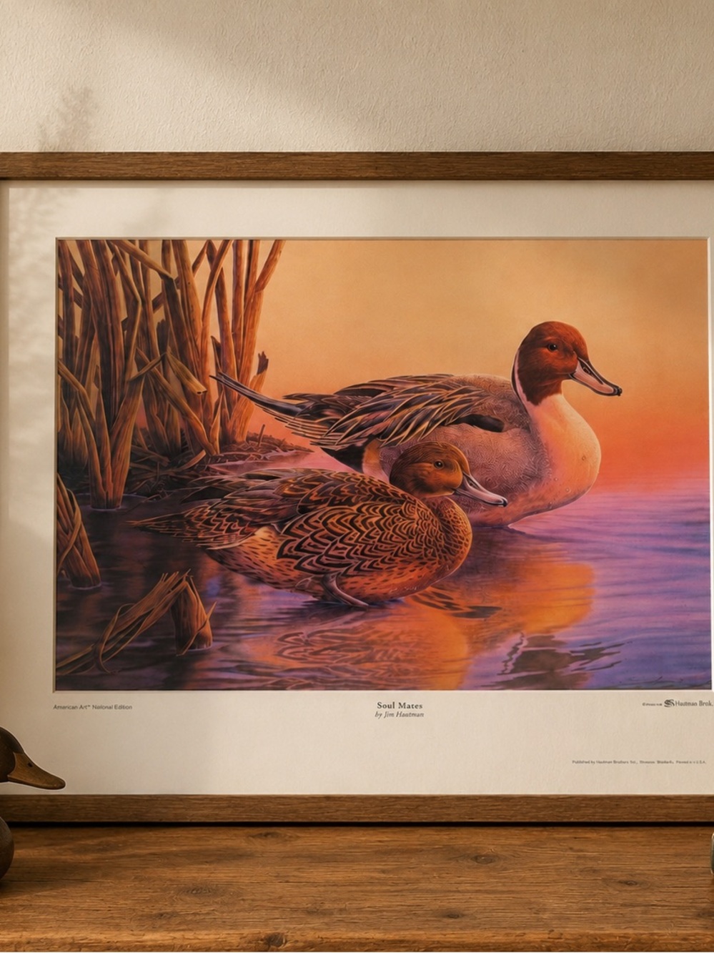 Vintage Soul Mates Duck Art Print (Unframed)